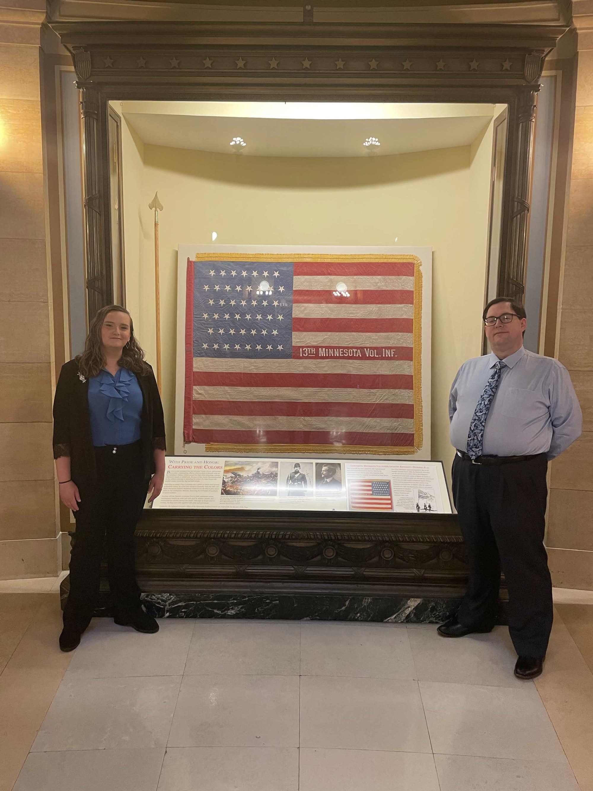Kobey Layne and Paul Ference at the Minnesota State Capitol